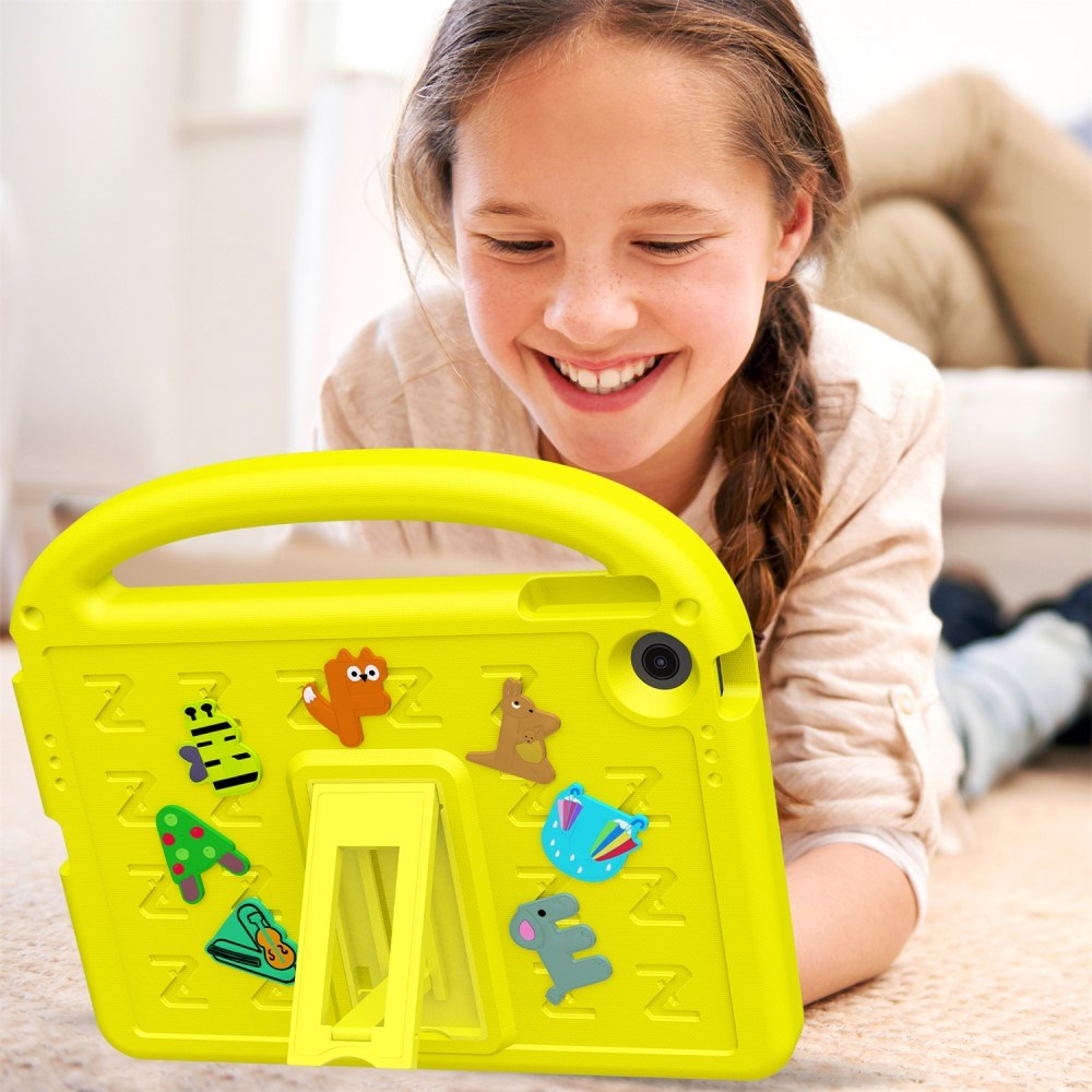EIDERWOOD Lenovo Tab 10.1" Kids Case with Kickstand & Hand Holder - Yellow