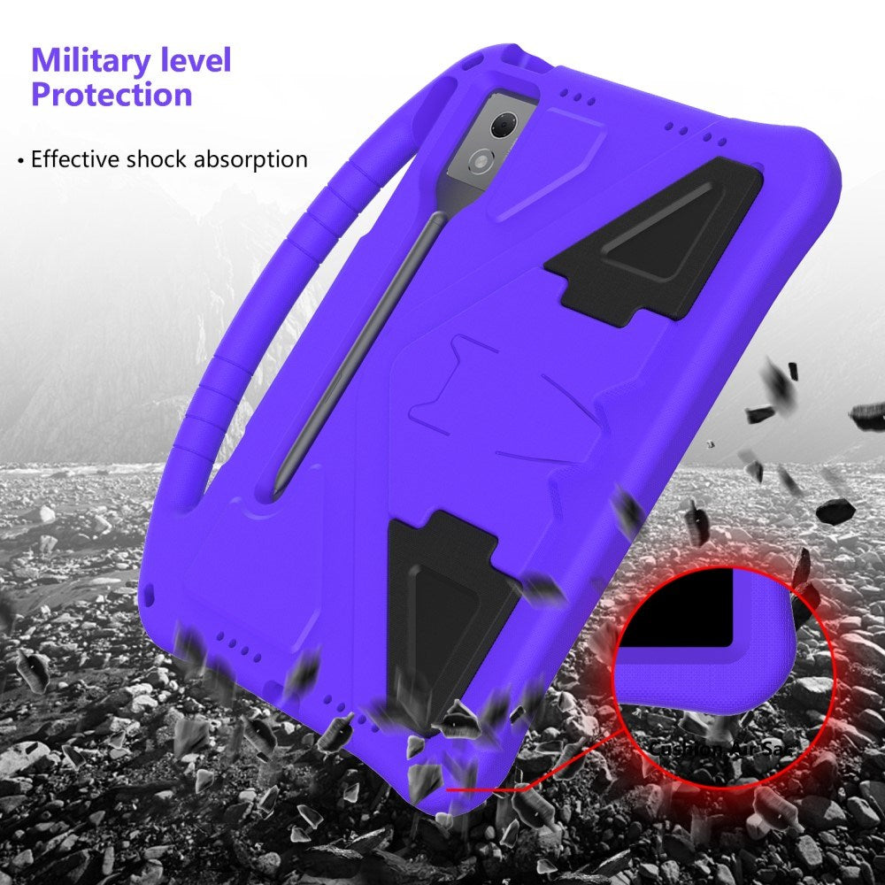 EIDERWOOD Lenovo Idea Tab Pro Anti-Drop Tablet Case with Handle and Kickstand - Purple
