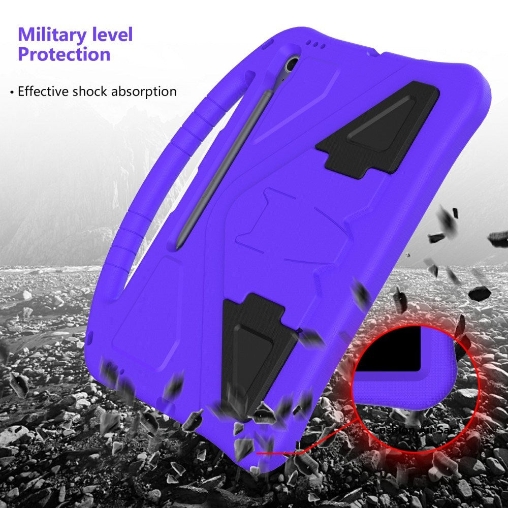 EIDERWOOD Samsung Galaxy Tab S10 FE+ (Plus) Anti-Drop Tablet Case with Handle and Kickstand - Purple