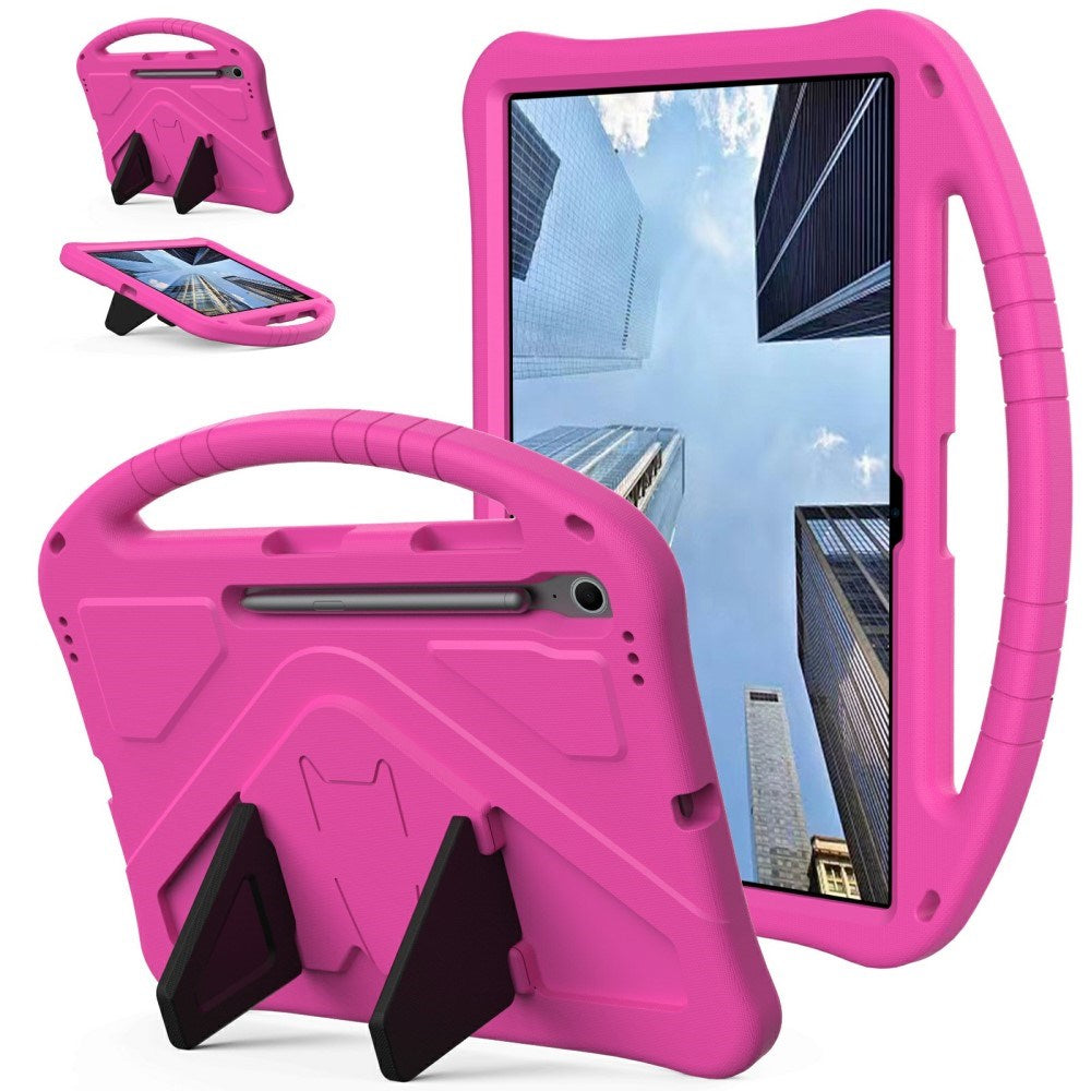 EIDERWOOD Samsung Galaxy Tab S10 FE+ (Plus) Anti-Drop Tablet Case with Handle and Kickstand - Pink