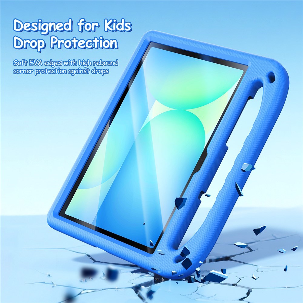 DUX DUCIS Samsung Galaxy Tab S10 Lite / S10 FE / S9 FE / S9 / S8 / S7 Children's Case with Stand Function & Stylus Pen Holder - Blue