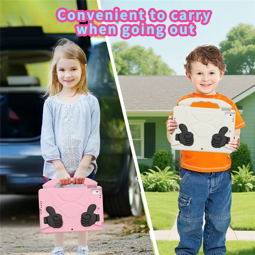 EIDERWOOD iPad 10.2" (2021 / 2020 / 2019) / Air (2019) Kids Case with Thumb Kickstand - Pink