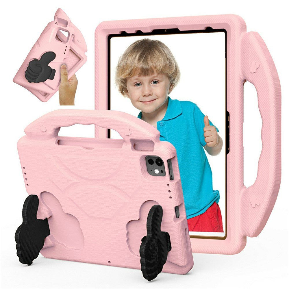 EIDERWOOD iPad Pro 11" (2025 - 2018) / Air (2022 / 2020) Kids Case with Thumb Kickstand - Pink