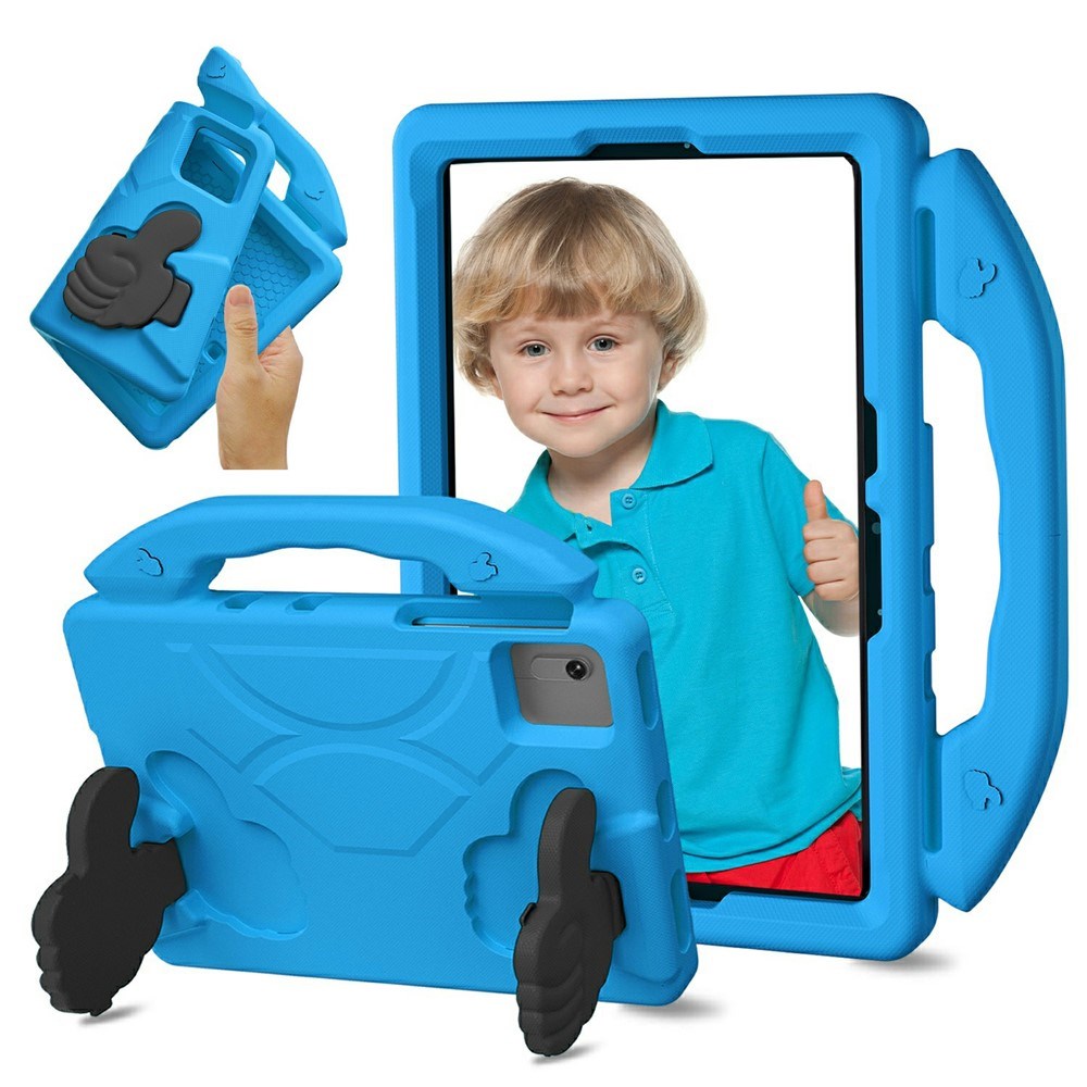 EIDERWOOD Xiaomi Redmi Pad 2 / SE / 6 / 5 / Lenovo Tab M11 / Samsung Galaxy Tab S10 FE / S9 FE / S9 / S8 / S7 Kids Case with Thumb Kickstand - Blue