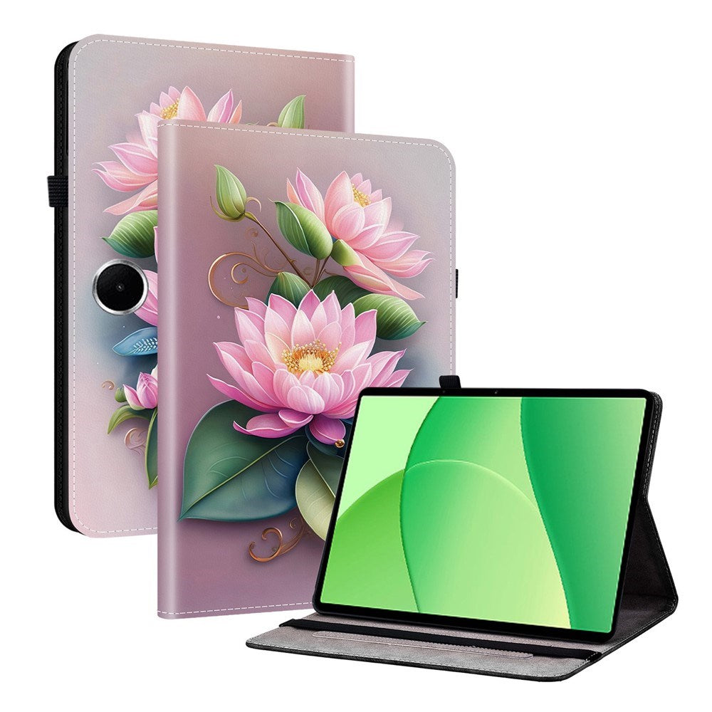 OnePlus Pad Lite EIDERWOOD Leather Flip Case with Motif - Lotus Flower