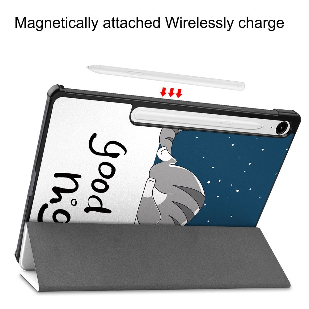 EIDERWOOD Samsung Galaxy Tab S11 / S10 Lite Faux Leather Flip Case with Motif - Sleeping Cat