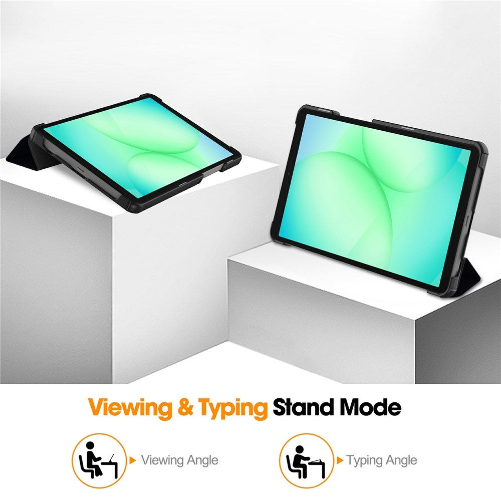 EIDERWOOD Samsung Galaxy Tab A11 Faux Leather Flip Case with Motif - "Don't Touch Me"