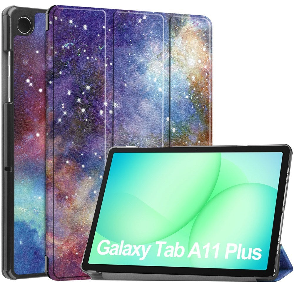 Samsung Galaxy Tab A11+ (Plus) EIDERWOOD Faux Leather Flip Case with Motif - Galaxy