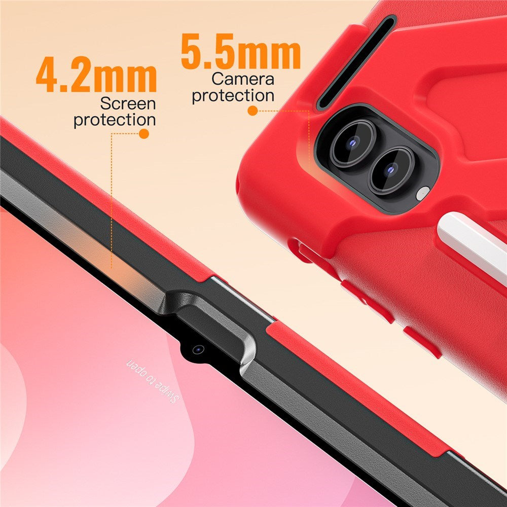 Samsung Galaxy Tab S12 Ultra / S11 Ultra EIDERWOOD Tough Case w. Kickstand - Red / Black