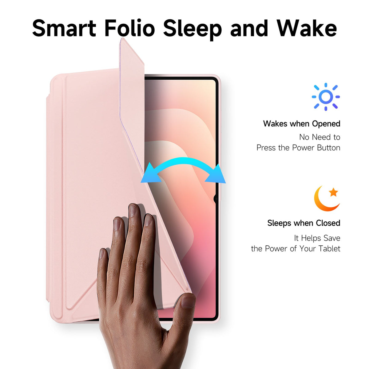 Samsung Galaxy Tab S12 Ultra / S11 Ultra DUX DUCIS Origami Hybrid Faux Leather Flip Case - Pink