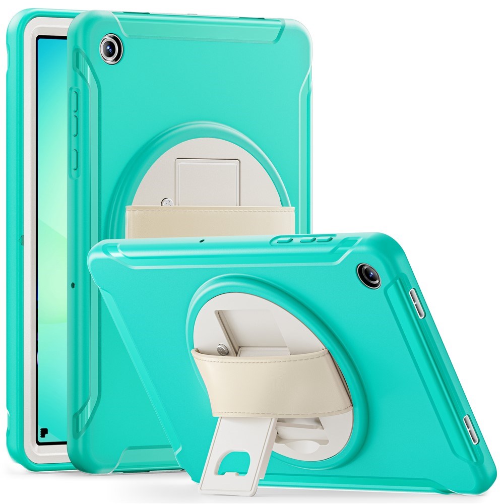 Samsung Galaxy Tab A11+ (Plus) EIDERWOOD Shockproof Case with 360 Degree Rotatable Kickstand - Turquoise