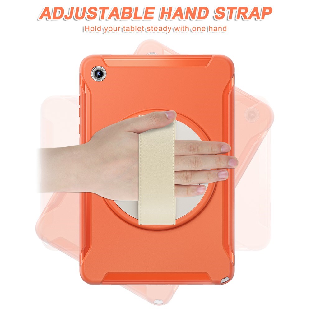 Samsung Galaxy Tab A11+ (Plus) EIDERWOOD Shockproof Case with 360 Degree Rotatable Kickstand - Orange