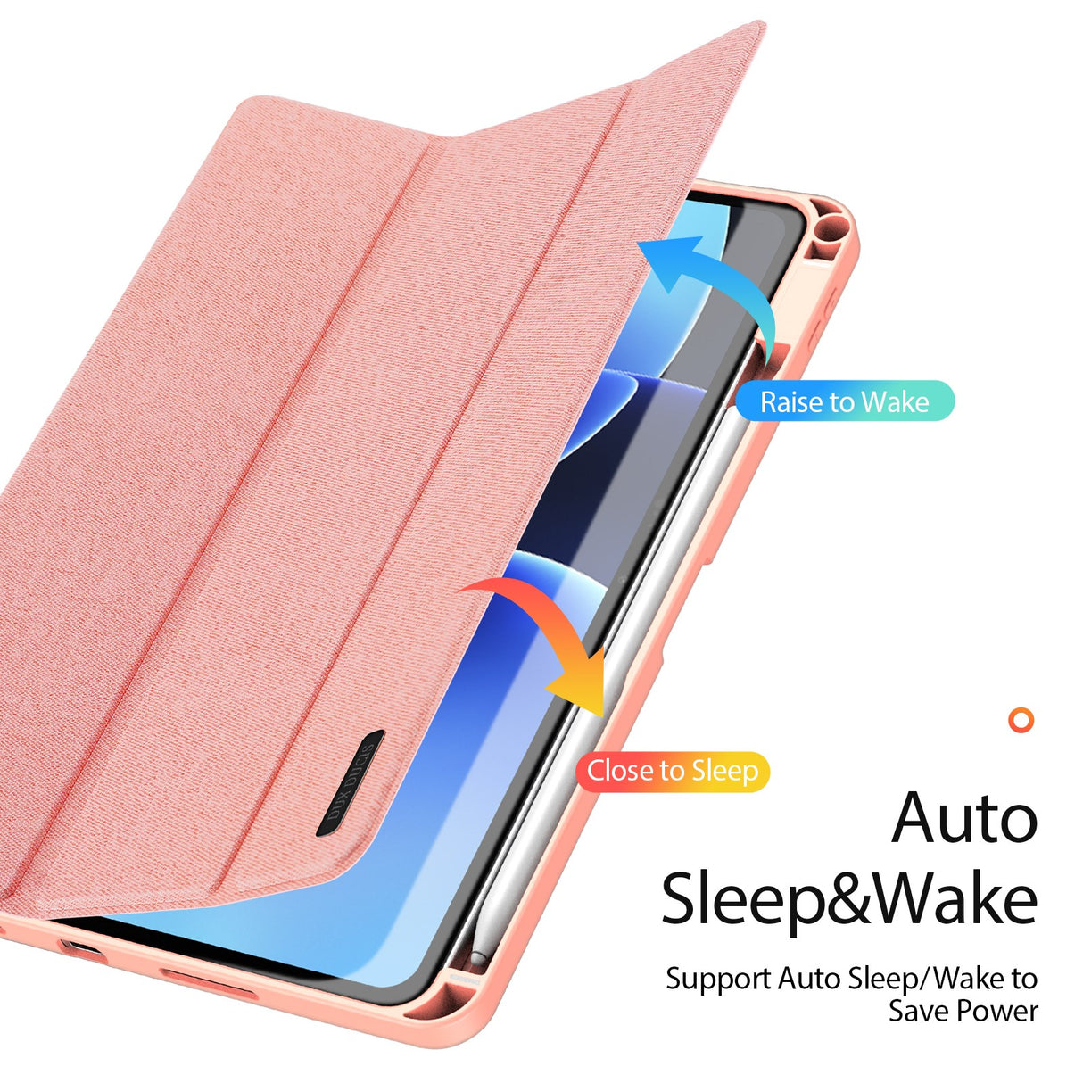 Xiaomi Pad 8 / 8 Pro / 7 / 7 Pro DUX DUCIS Tri-Fold Faux Leather Flip Case - Pink