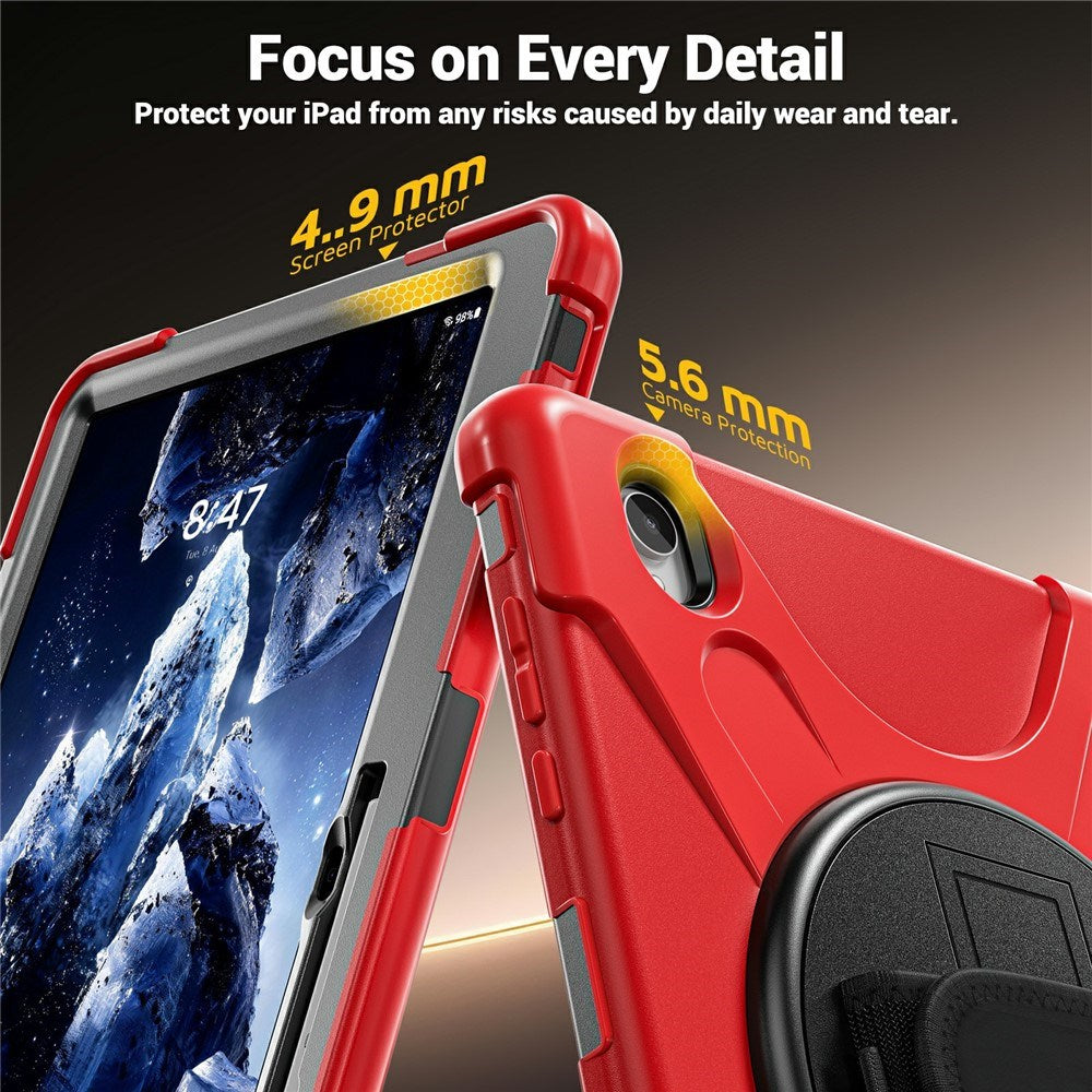 Samsung Galaxy Tab S12+ (Plus) EIDERWOOD Hybrid Rugged Case w. Kickstand - Red
