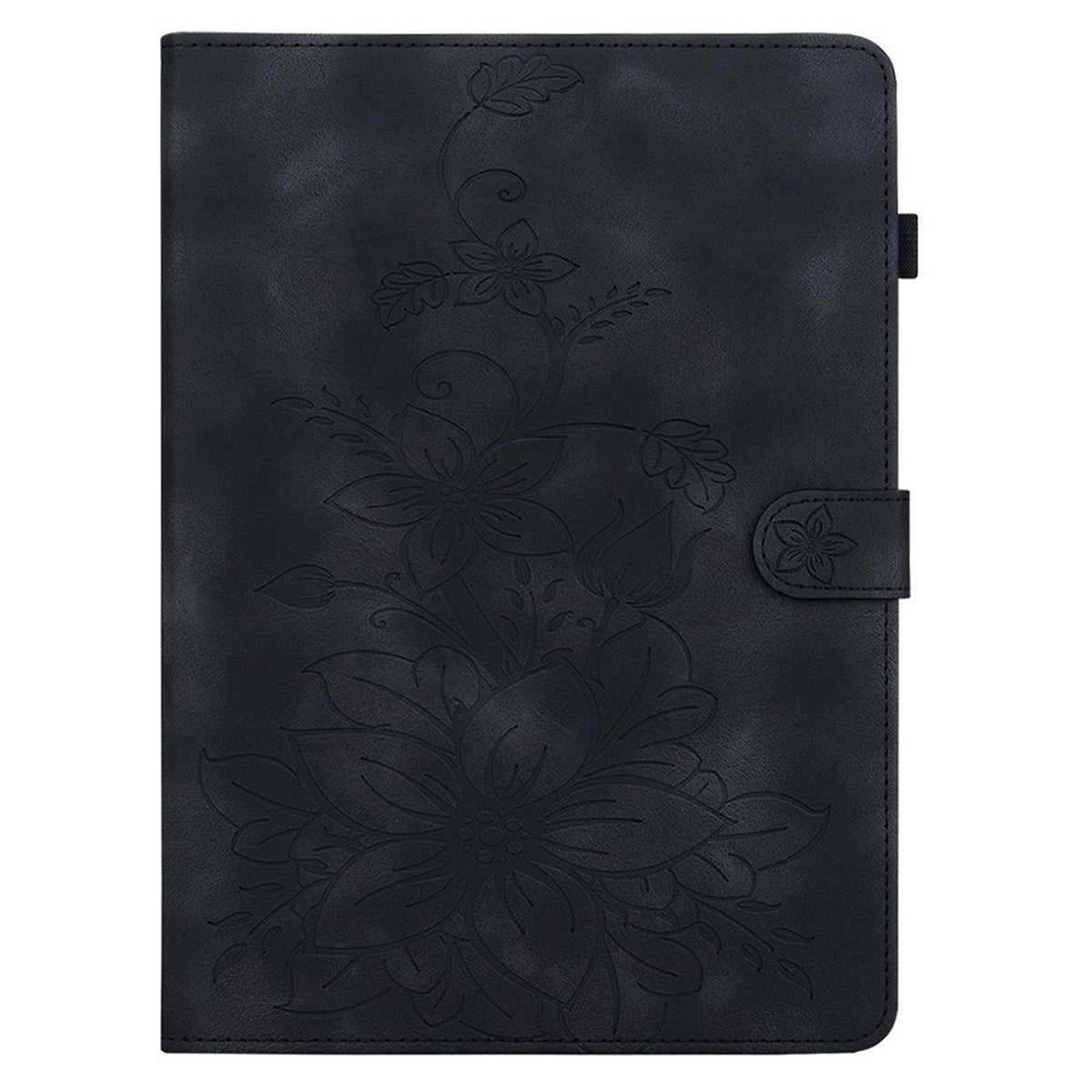 iPad Mini (2026) 8th Gen. EIDERWOOD Floral Textured Faux Leather Flip Case - Black