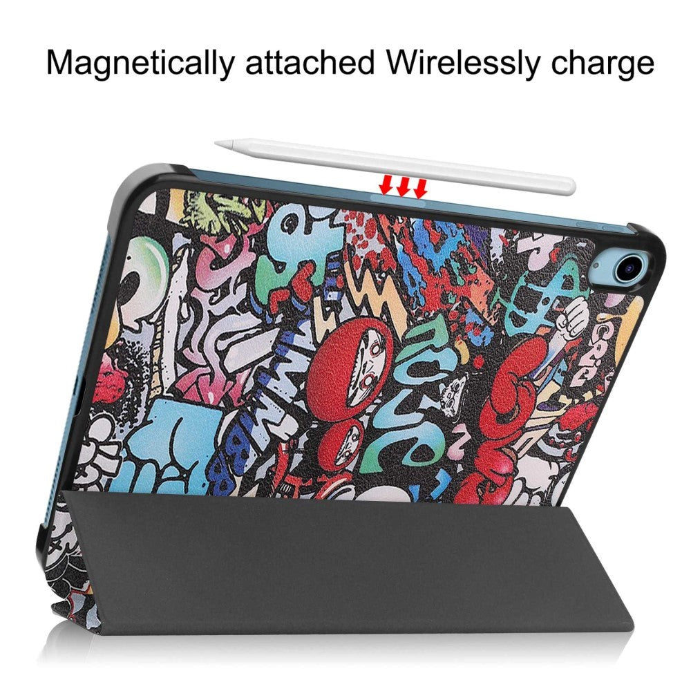 iPad 10.9" (2024/2022) Leather Tri-fold Case - Graffiti
