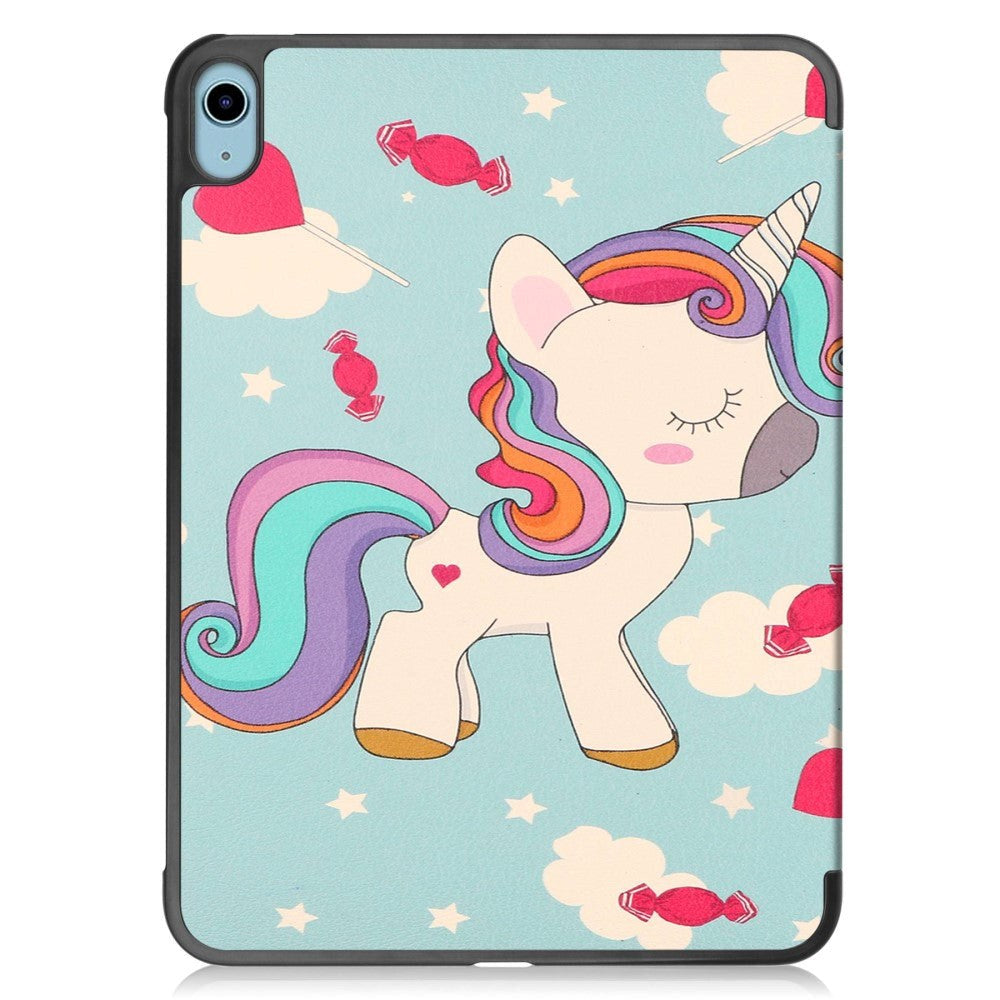 iPad 10.9" (2024/2022) Leather Tri-fold Case - Unicorn