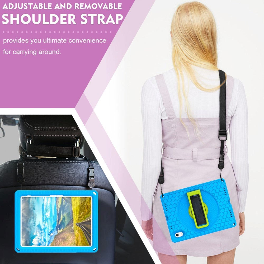 iPad 10.9" (2024/2022) EVA Foam Case w. Kickstand & Hand Holder - Blue