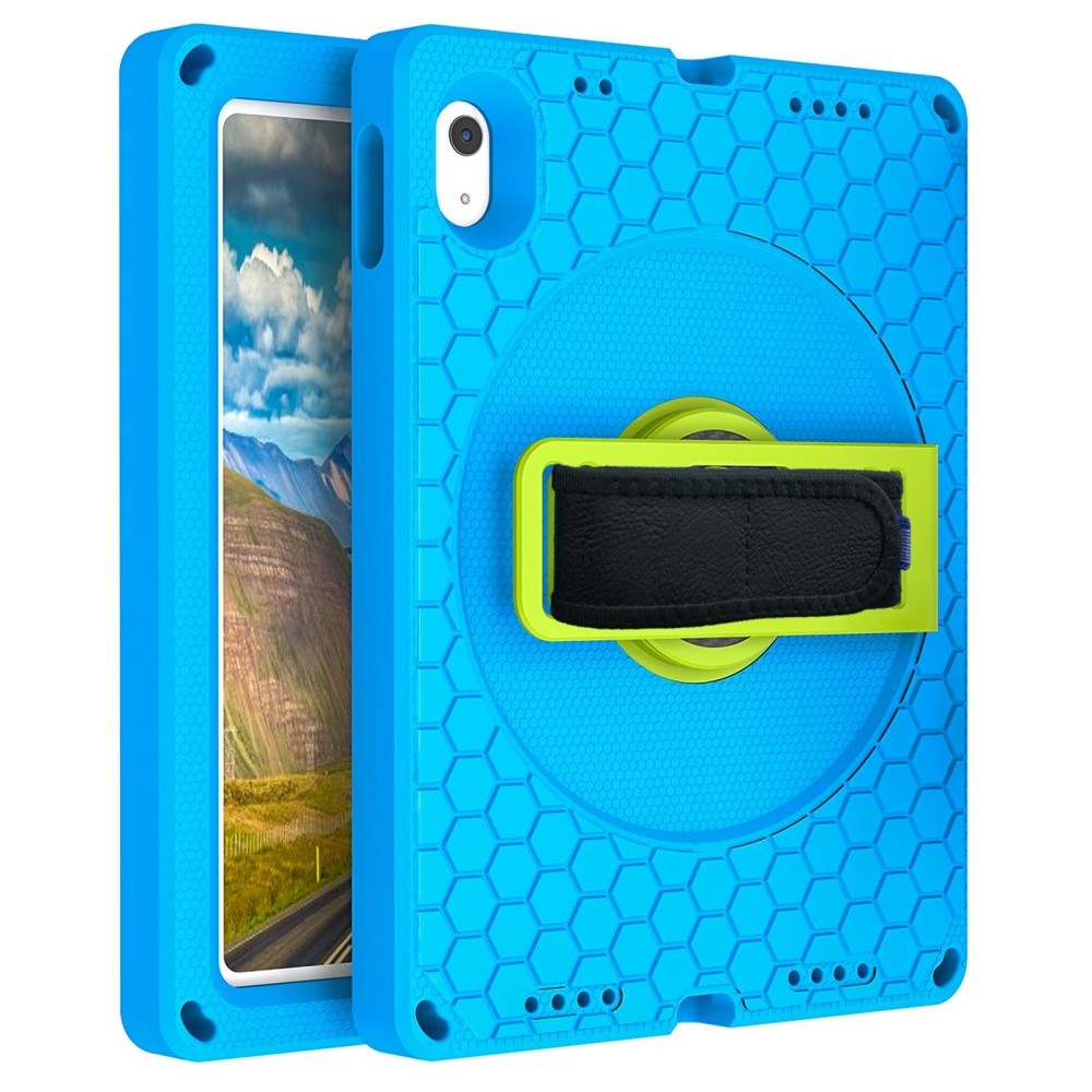 iPad 10.9" (2024/2022) EVA Foam Case w. Kickstand & Hand Holder - Blue