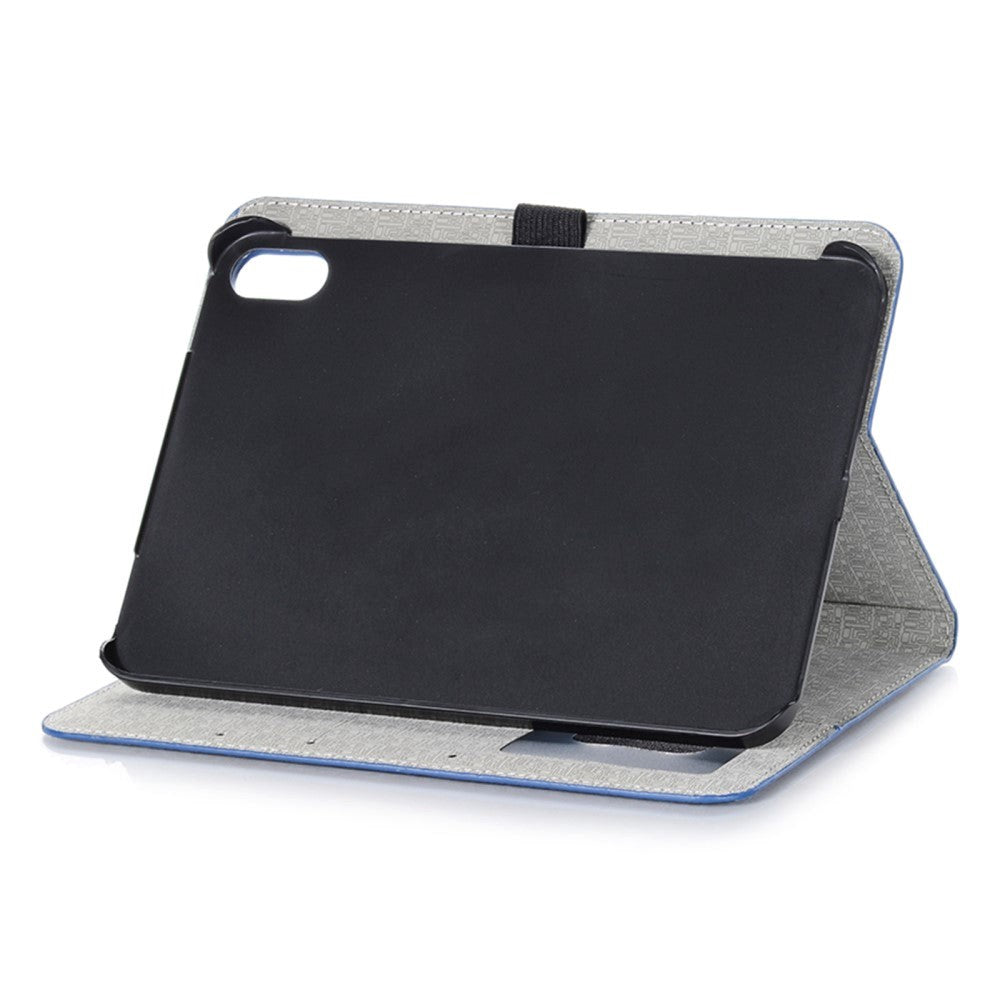 iPad 10.9" (2024/2022) Crocodile Leather Texture Flip Cover w. Stand Function & Card Holder - Blue