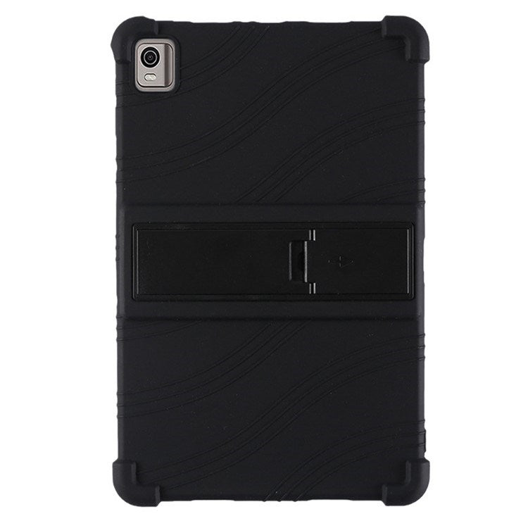 EIDERWOOD Nokia T21 Shock-Absorbing Silicone Case with Kickstand - Black