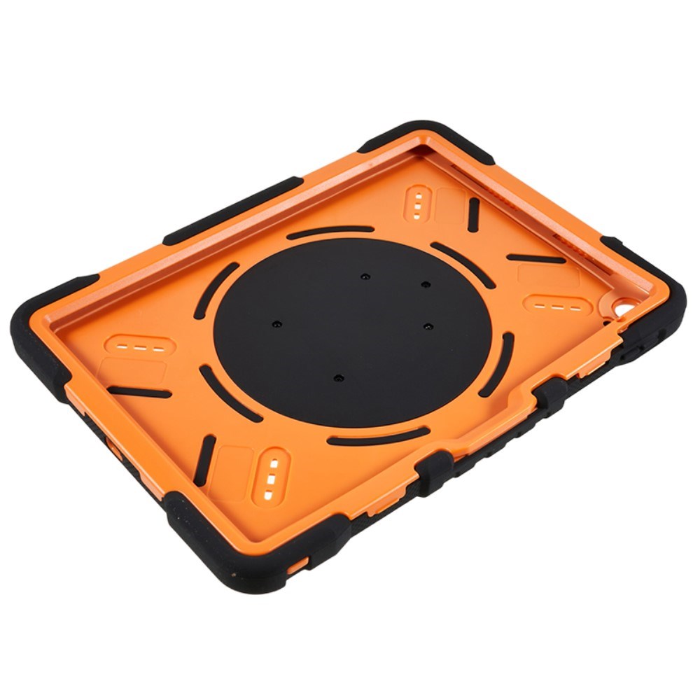 Pepkoo iPad 11" (2025) / 10.9" (2024 / 2022) Kids Case with Rotatable Stand - Black / Orange