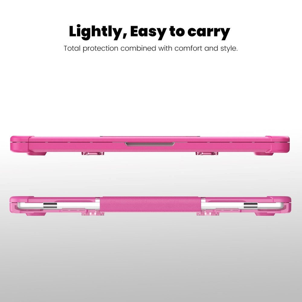 MacBook Air 13 M2/M3 (2022-2024) Hard Plastic Case w. Kickstand - Pink