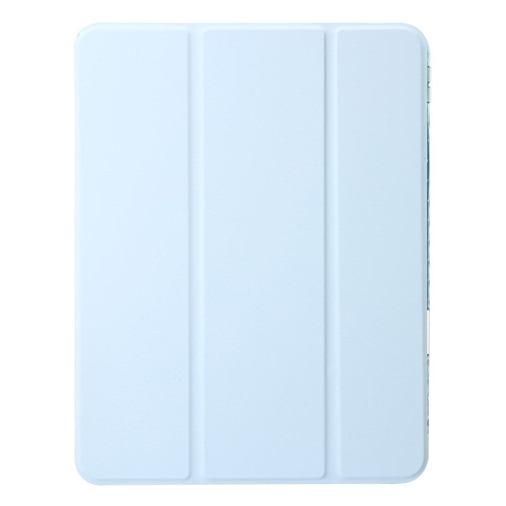 EIDERWOOD iPad 10.9" (2024/2022) Tri-Fold Artificial Leather Flip Case w. Apple Pencil Holder - Light Blue