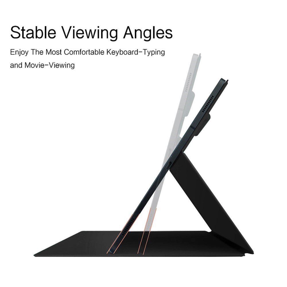 EIDERWOOD Samsung Galaxy Tab S8 / S7 Faux Leather Flip Case with Pen Holder - Black