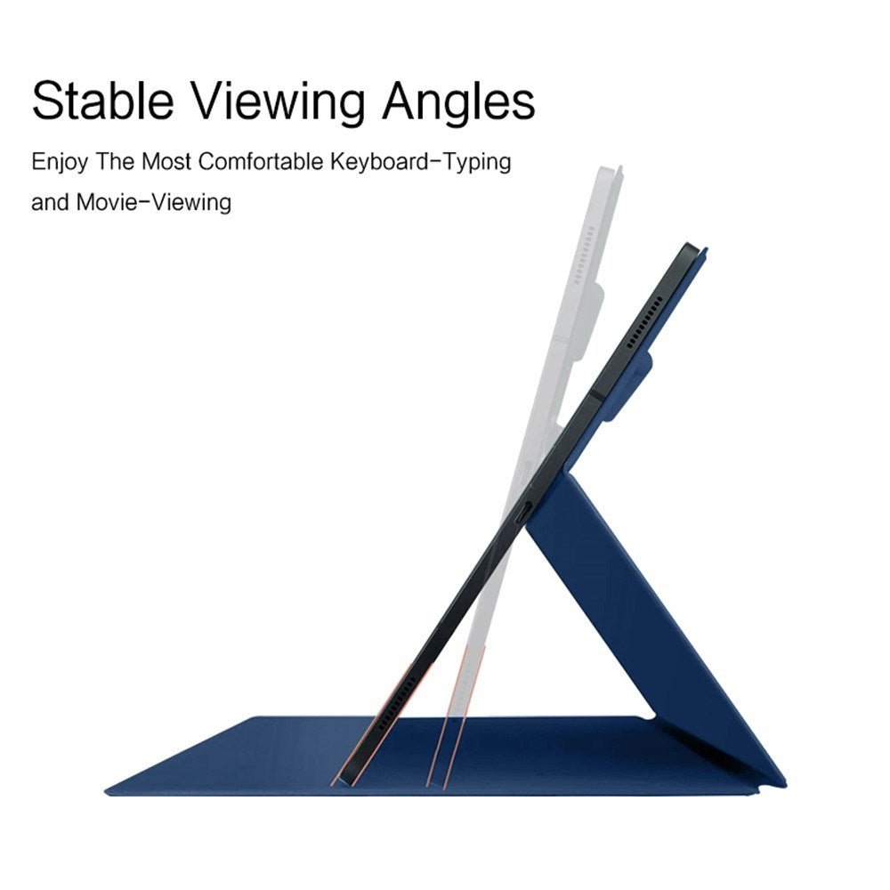 EIDERWOOD Samsung Galaxy Tab S8 / S7 Faux Leather Flip Case with Pen Holder - Blue