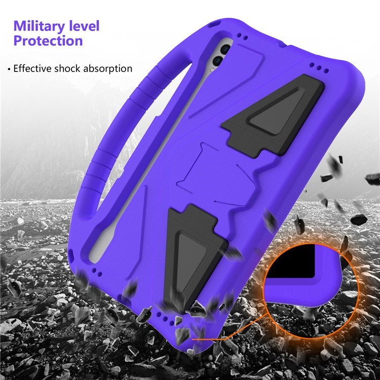 EIDERWOOD Samsung Galaxy Tab S9 / S8 / S7 Kids Case with Handle & Stand Function - Purple