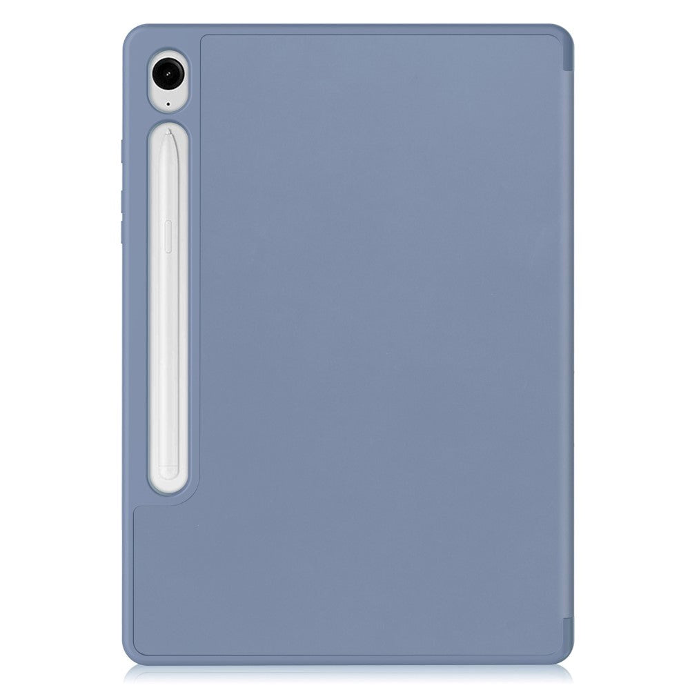 Samsung Galaxy Tab S10 FE / S9 FE Magnetic Tri-Fold Leather Case w. Stand - Purple
