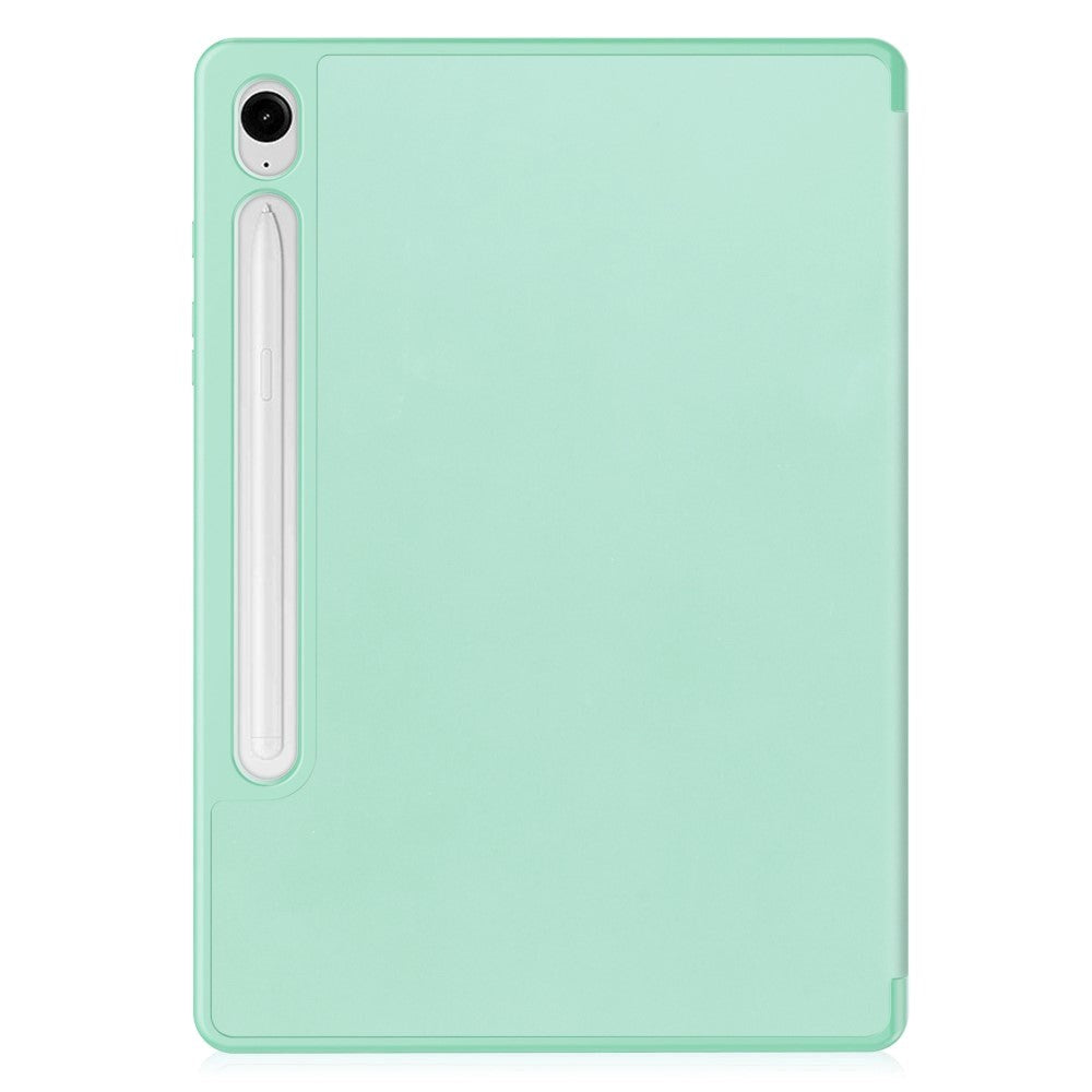 Samsung Galaxy Tab S10 FE / S9 FE Magnetic Tri-Fold Leather Case w. Stand - Mint Green