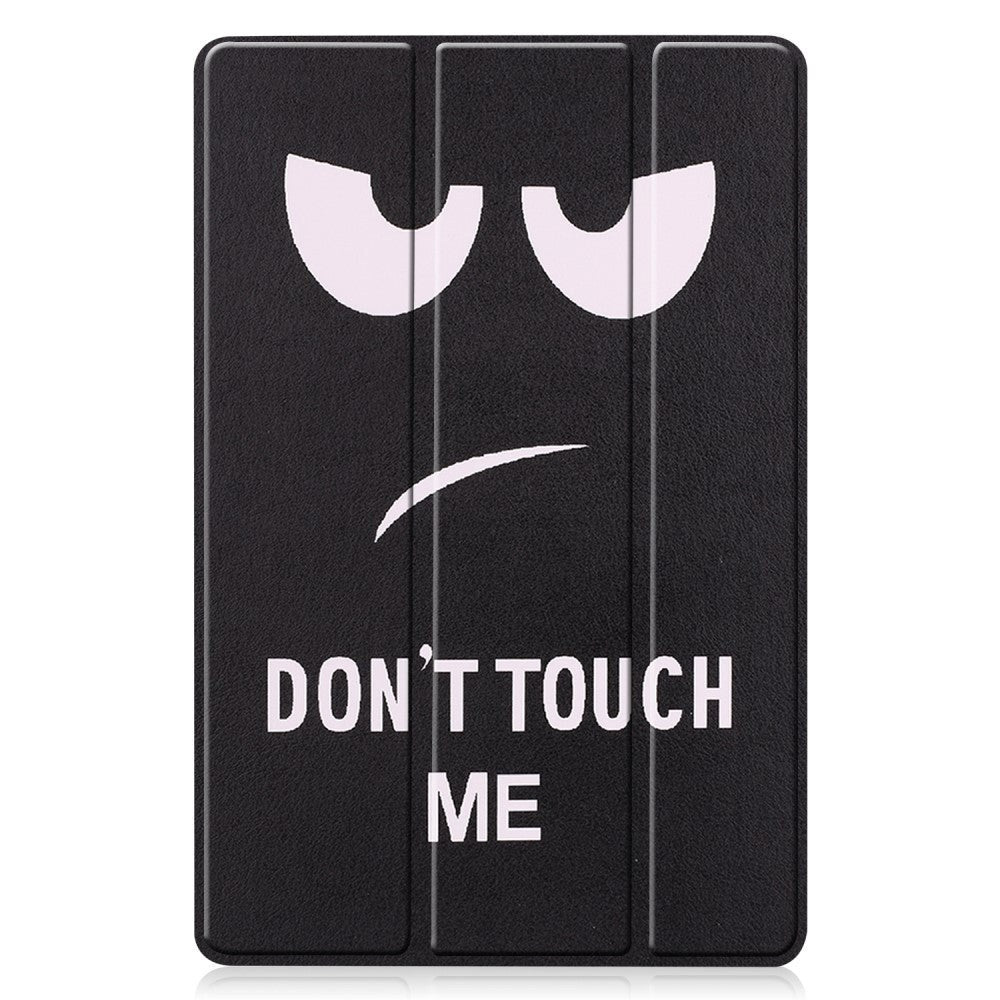 Samsung Galaxy Tab S10 FE / S9 FE Tri-Fold PU Flip Case with Pen Holder - "Don't Touch Me"