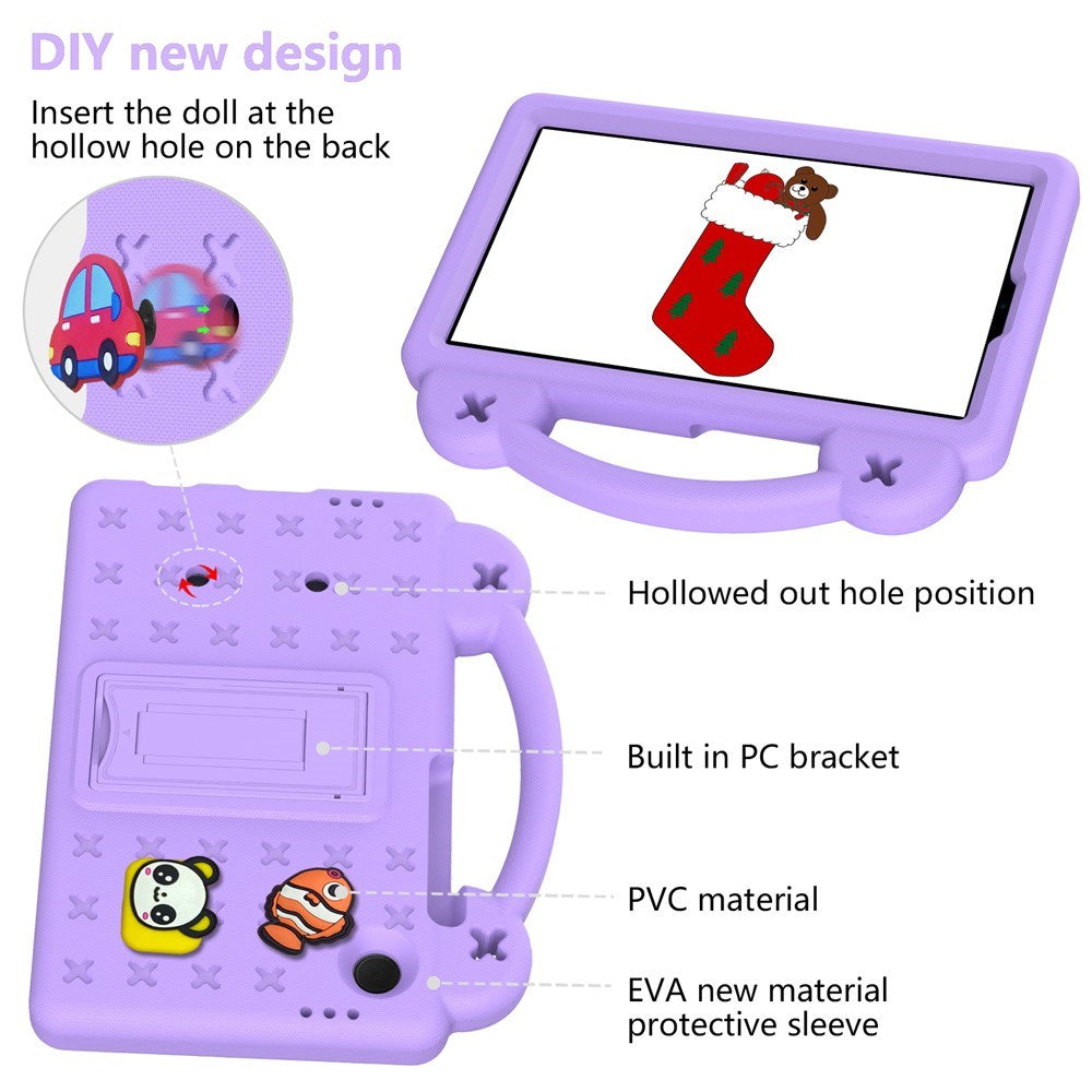 EIDERWOOD Samsung Galaxy Tab A11 / A9 Kids Case w. Kickstand - Purple