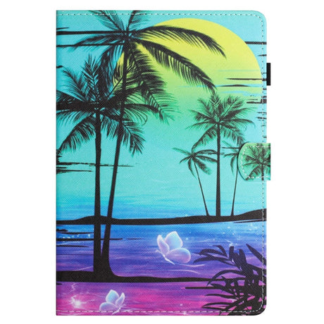 iPad 10.9" (2024/2022) Faux Leather Case w. Kickstand & Card Holder - Palms