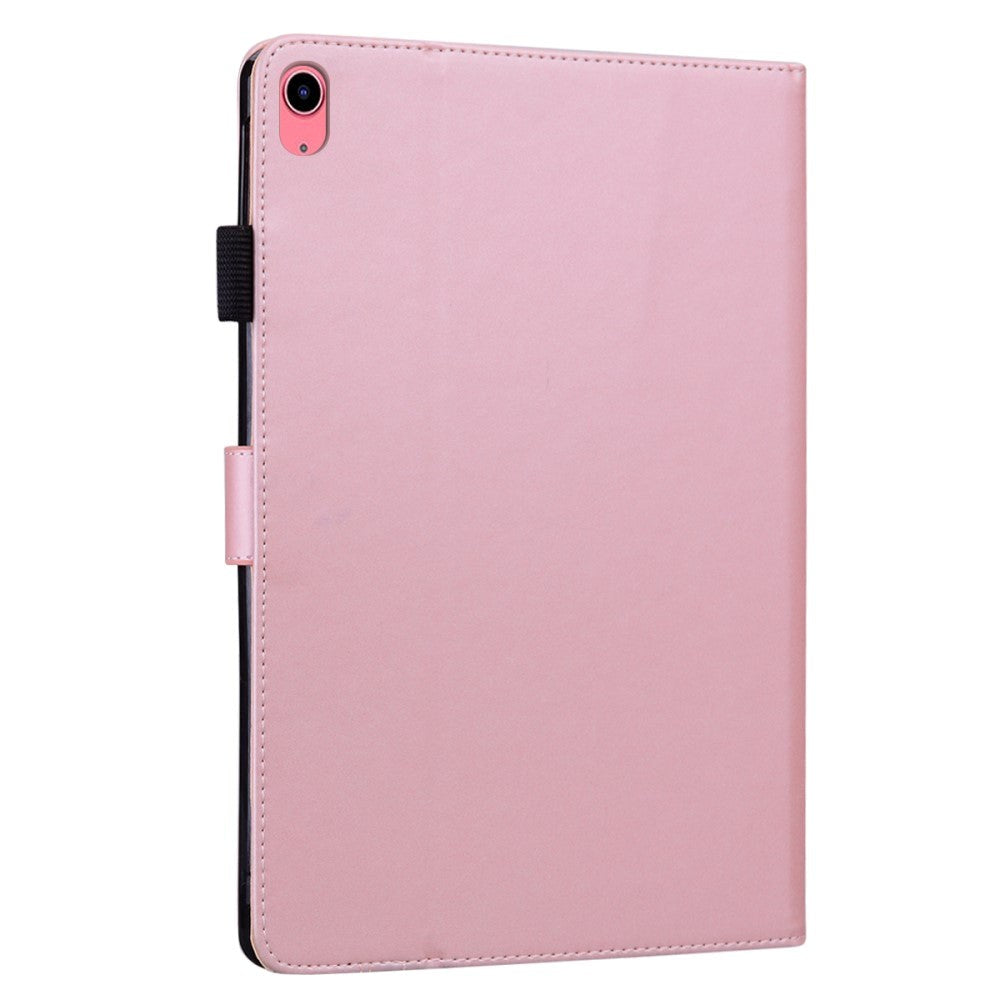 iPad 10.9" (2024/2022) Leather Flip Case w. Animal Motif - Pink