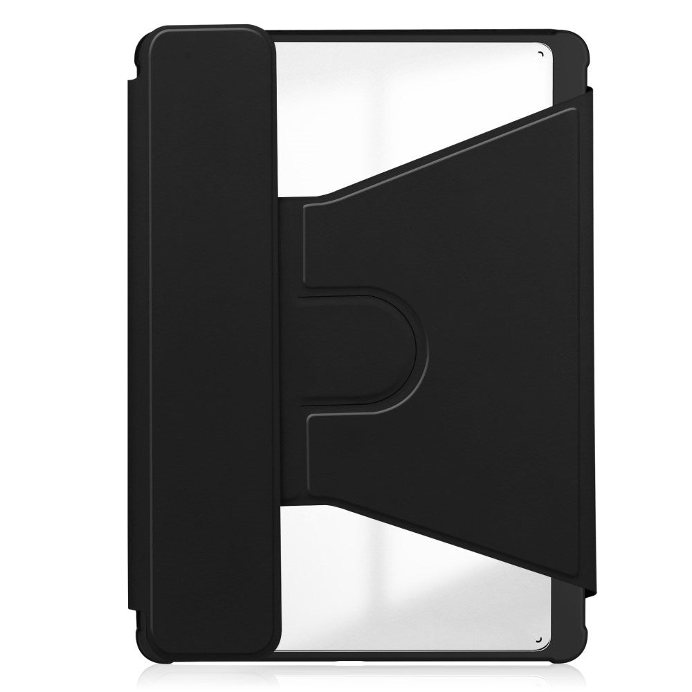 EIDERWOOD iPad Pro 11" (2025 / 2024) Hybrid Flip Case w. Rotating Stand Function - Transparent / Black