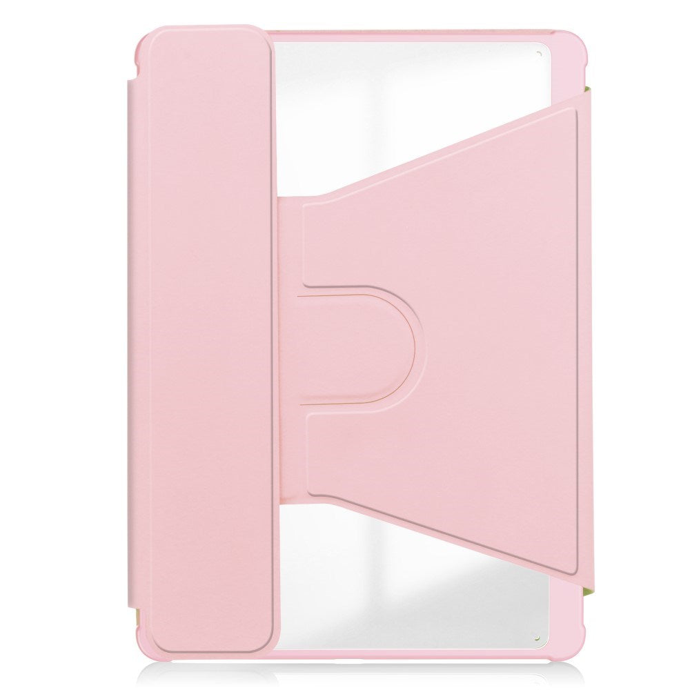 EIDERWOOD iPad Pro 11" (2025 / 2024) Hybrid Flip Case w. Rotating Stand Function - Transparent / Pink