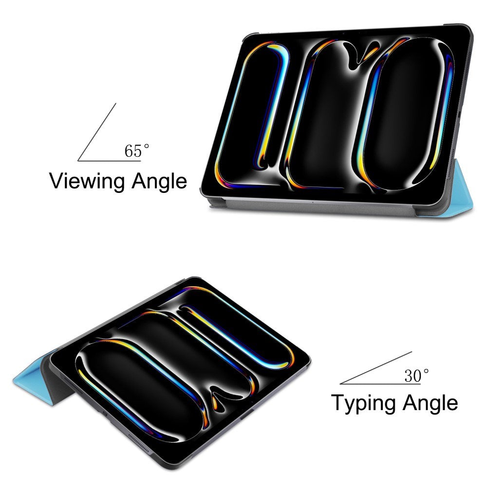 EIDERWOOD iPad Pro 11" (2025 / 2024) Tri-Fold Leather Flip Case - Light Blue