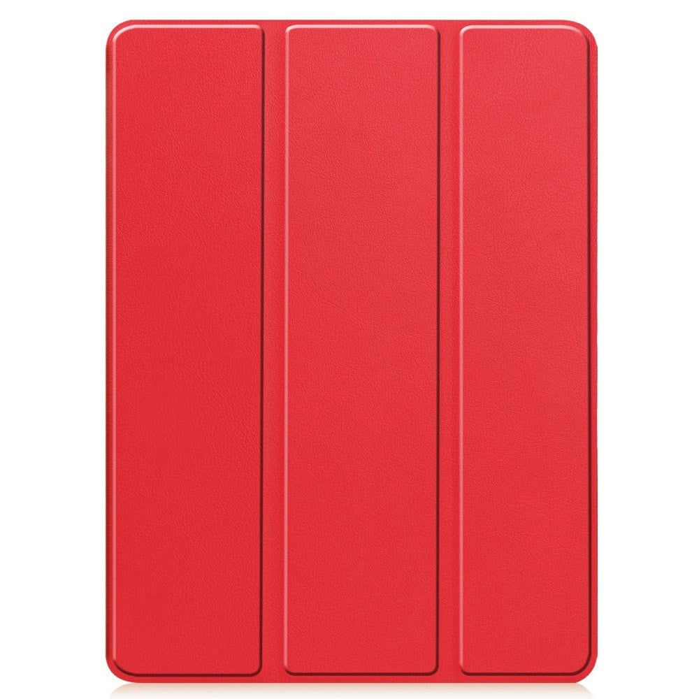 EIDERWOOD iPad Pro 11" (2025 / 2024) Tri-Fold Artificial Leather Flip Case w. Apple Pencil Holder - Red