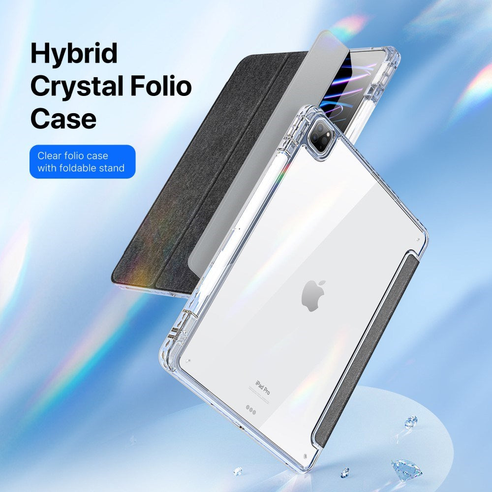 iPad Pro 13" (2025 / 2024) DUX DUCIS Unid Series Tri-Fold Flip Case - Transparent / Black