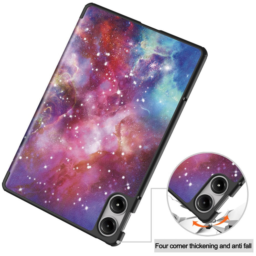 EIDERWOOD Xiaomi Redmi Pad Pro Tri-Fold PU Flip Case with Sleep / Wake-up Function - Galaxy