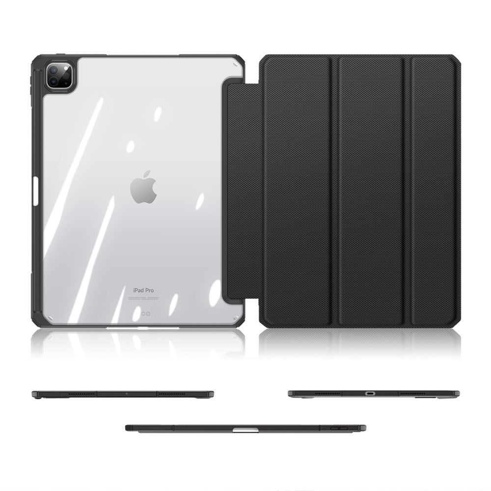 iPad Pro 13" (2025 / 2024) Shockproof Case w. Pen Holder - Dux Ducis Toby Series - Transparent / Black