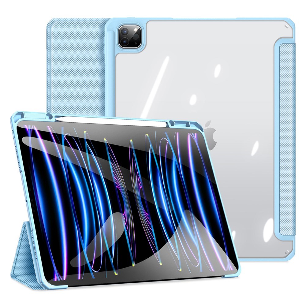 iPad Pro 13" (2025 / 2024) Shockproof Case w. Pen Holder - Dux Ducis Toby Series - Transparent / Light Blue