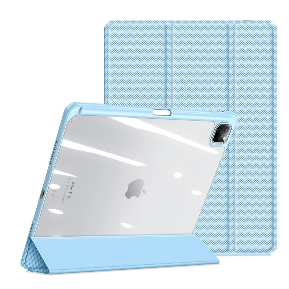 iPad Pro 13" (2025 / 2024) Shockproof Case w. Pen Holder - Dux Ducis Toby Series - Transparent / Light Blue