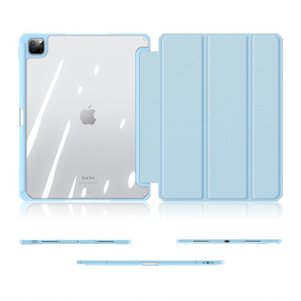 iPad Pro 13" (2025 / 2024) Shockproof Case w. Pen Holder - Dux Ducis Toby Series - Transparent / Light Blue