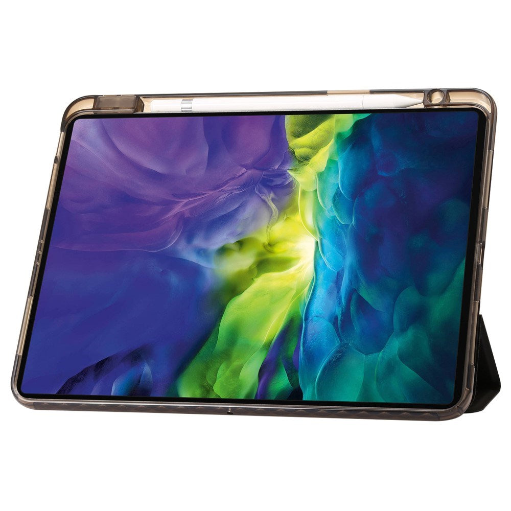 EIDERWOOD iPad Pro 13" (2025 / 2024) Tri-Fold Artificial Leather Flip Case w. Apple Pencil Holder - Black