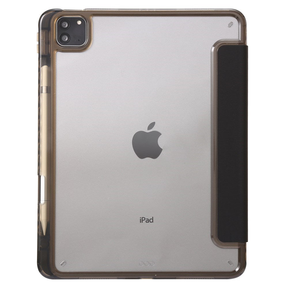 EIDERWOOD iPad Pro 13" (2025 / 2024) Tri-Fold Artificial Leather Flip Case w. Apple Pencil Holder - Black