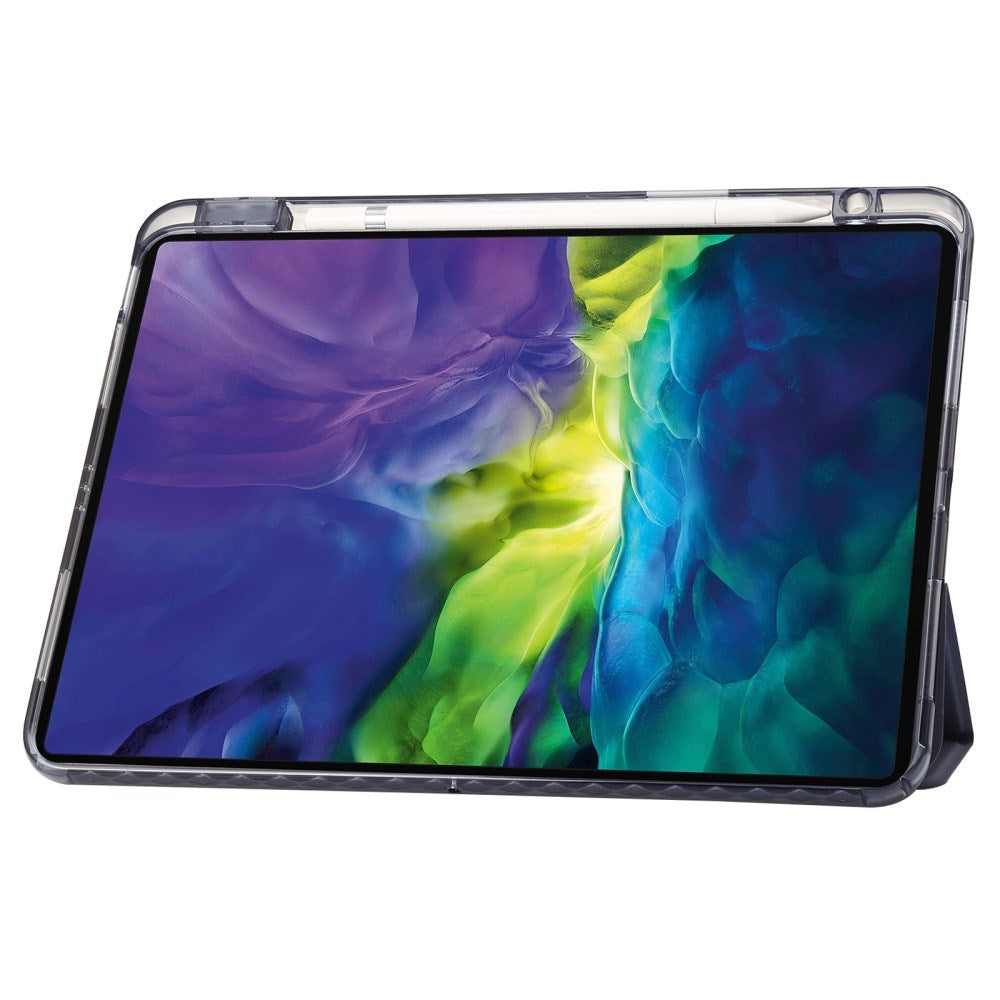 EIDERWOOD iPad Pro 13" (2025 / 2024) Tri-Fold Artificial Leather Flip Case w. Apple Pencil Holder - Purple